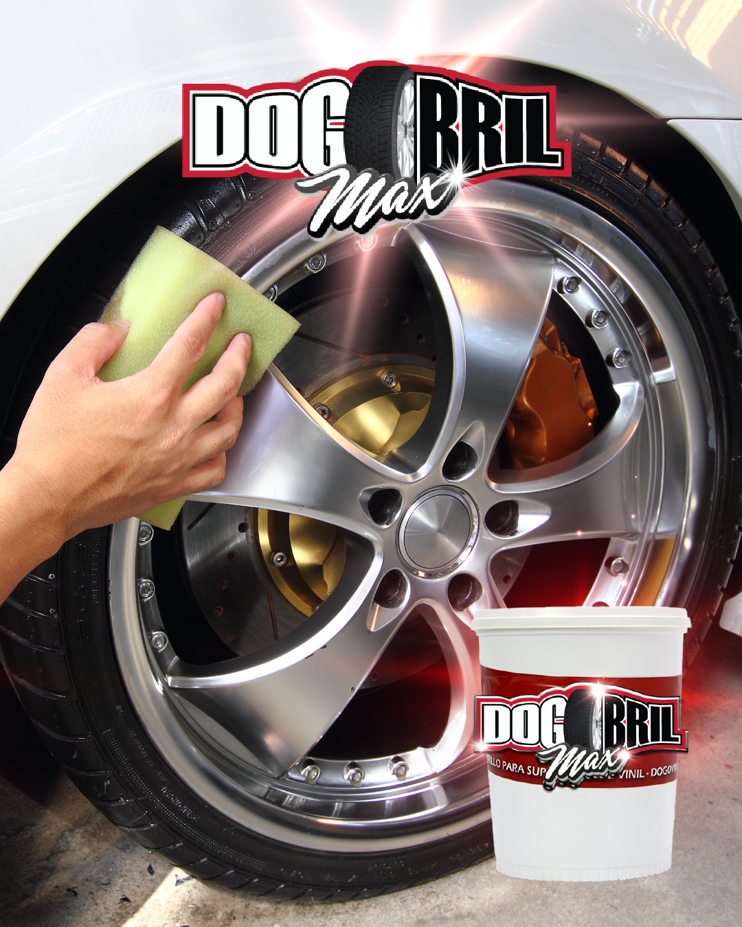 Dogobril® Max Abrillantador de llantas y autopartes plásticas exteriores